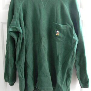 Mens Walt Disney World Green Long Sleeve 100% Cotton Size XL
